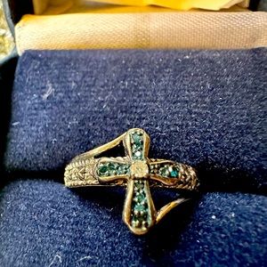 Blue diamond cross